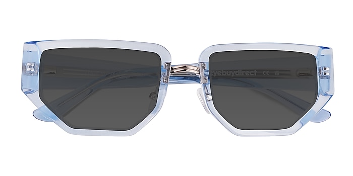 Crystal Blue Elate -  Acetate Sunglasses