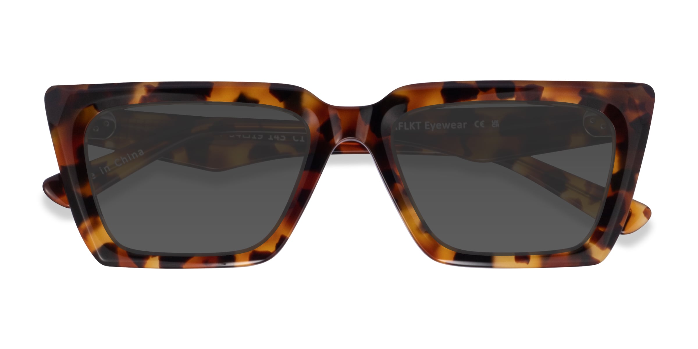Yara - Rectangle Tortoise Frame Prescription Sunglasses | Eyebuydirect