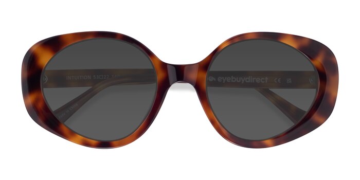 Intuition - Oval Tortoise Frame Sunglasses For Women | Eyebuydirect