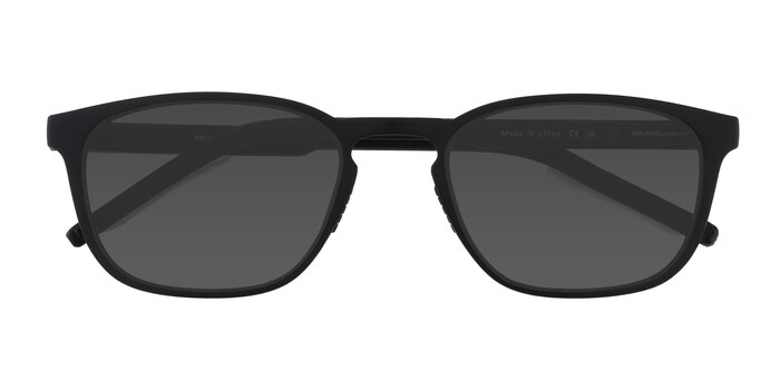 Propel - Rectangle Matte Black Frame Sunglasses For Men | Eyebuydirect ...