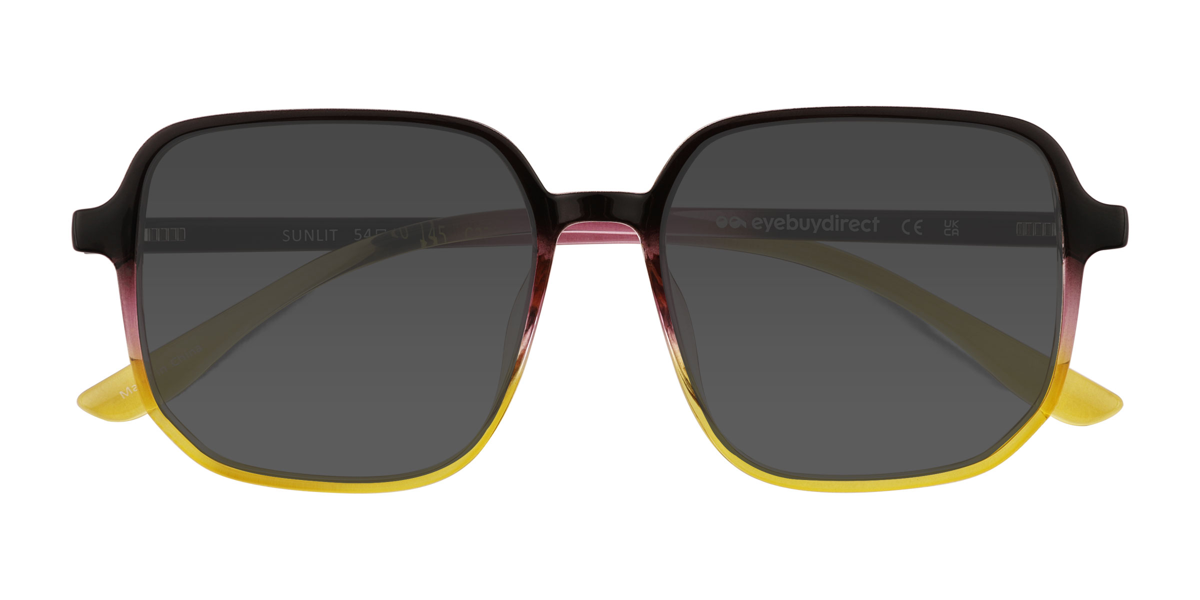 Unisex s squarePlastic Prescription sunglasses - Eyebuydirect s Sunlit