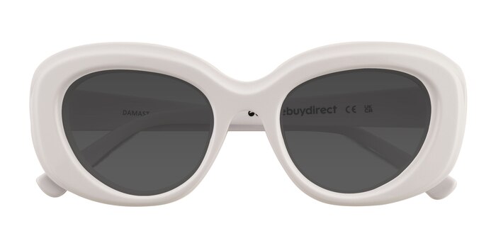 Cream White Damast -  Acétate Lunettes de soleil