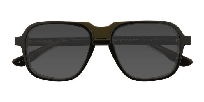 Dark Olive Green Abyss -  Acétate Lunettes de soleil