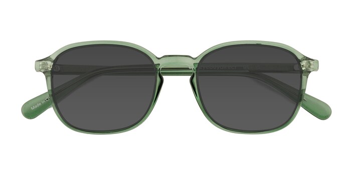 Shiny Clear Green  Malarkey -  Plastic Sunglasses