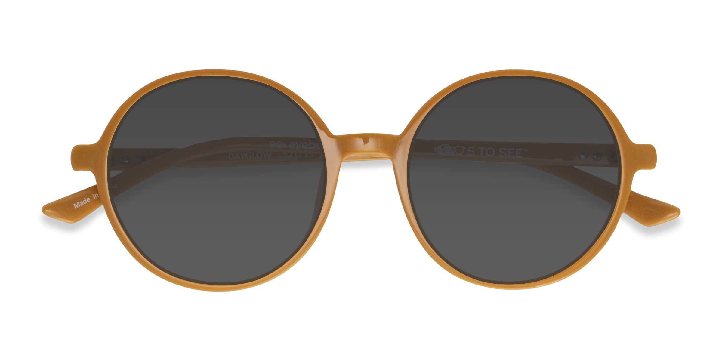 Unisex s round Brown Plastic Prescription sunglasses - Eyebuydirect s Dayglow