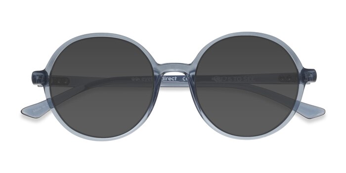 Clear Blue Dayglow -  Plastic Sunglasses