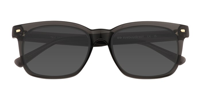 Clear Gray Tavi -  Plastic Sunglasses