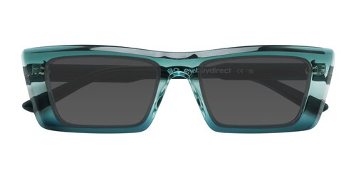 Unisex s rectangle Green Blue Acetate Prescription sunglasses - Eyebuydirect s Clarke