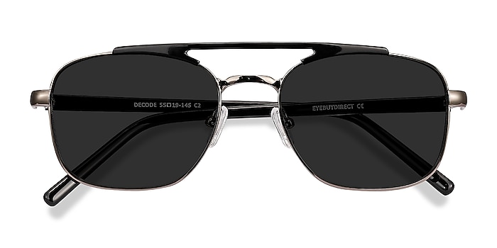 Black Gunmetal Decode -  Vintage Acetate, Metal Sunglasses