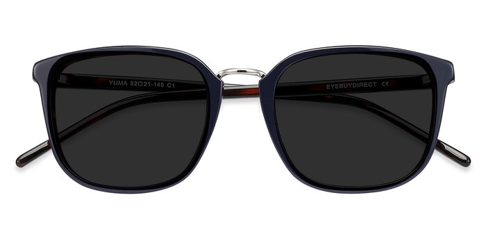Navy Yuma -  Acetate, Metal Sunglasses