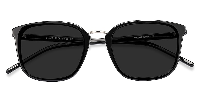 Black Yuma -  Acetate, Metal Sunglasses
