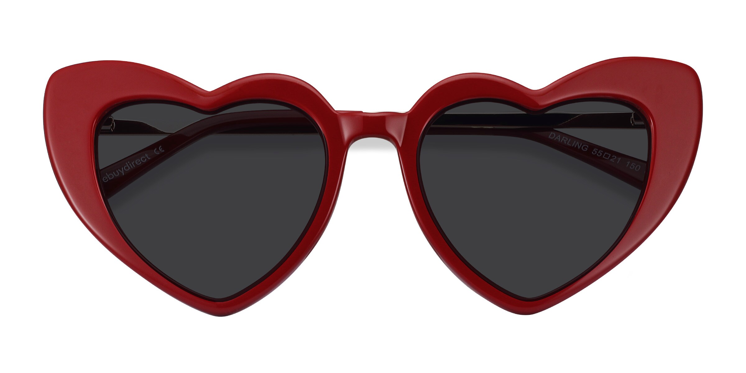 Darling - Heart Burgundy Frame Sunglasses For Women | Eyebuydirect