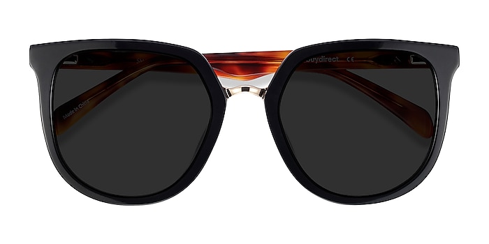 Black & Tortoise Shannon -  Acetate Sunglasses