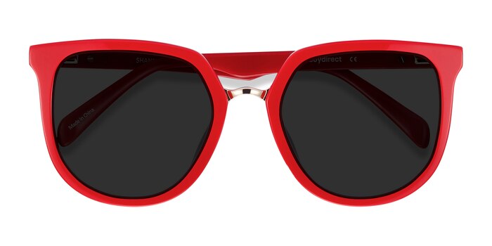 Red & Leopard Shannon -  Acetate Sunglasses