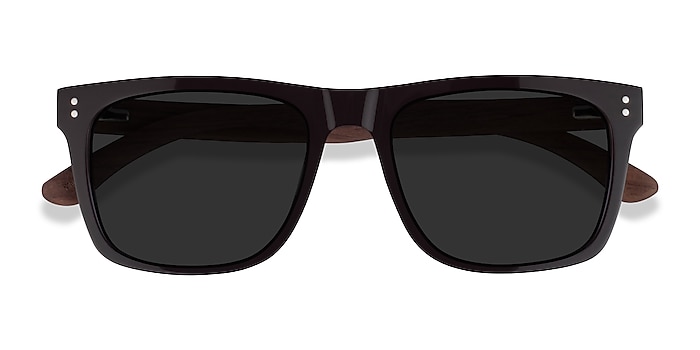 Dark Brown & Wood Grow -  Acetate Sunglasses
