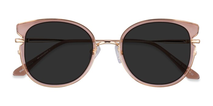 Clear Brown Gold Fascination -  Acetate Sunglasses