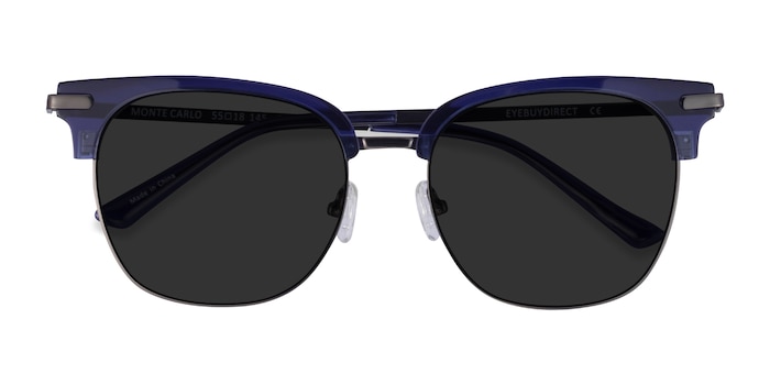 Blue Gunmetal Monte Carlo -  Acetate Sunglasses