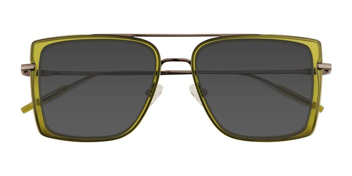 Clear Green Bronze Kiln -  Acetate Sunglasses