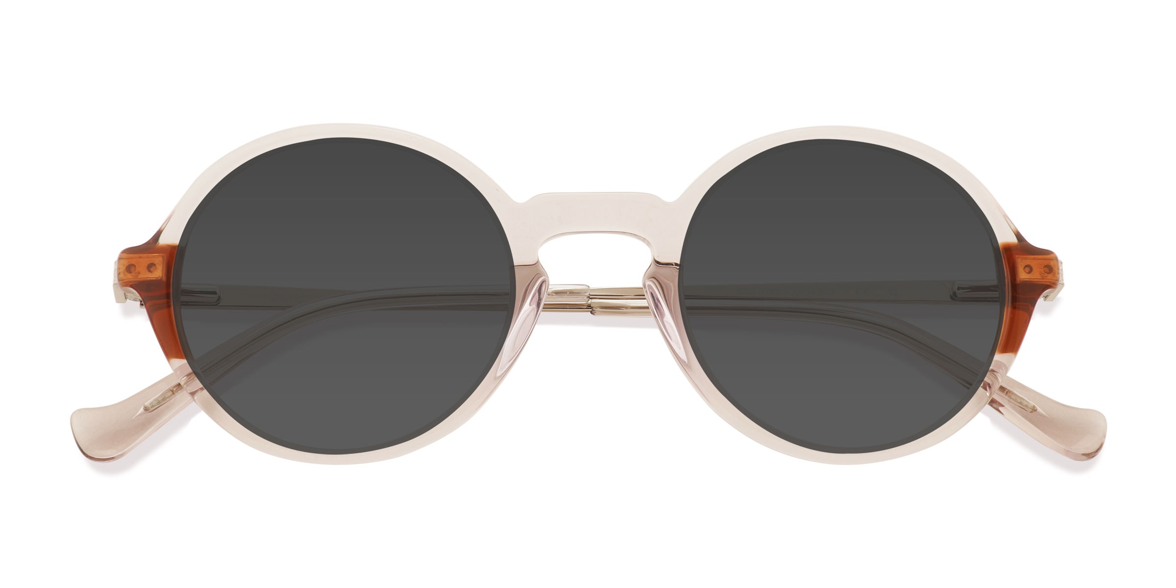 Unisex s round Gray Acetate,Metal Prescription sunglasses - Eyebuydirect s Fairchild
