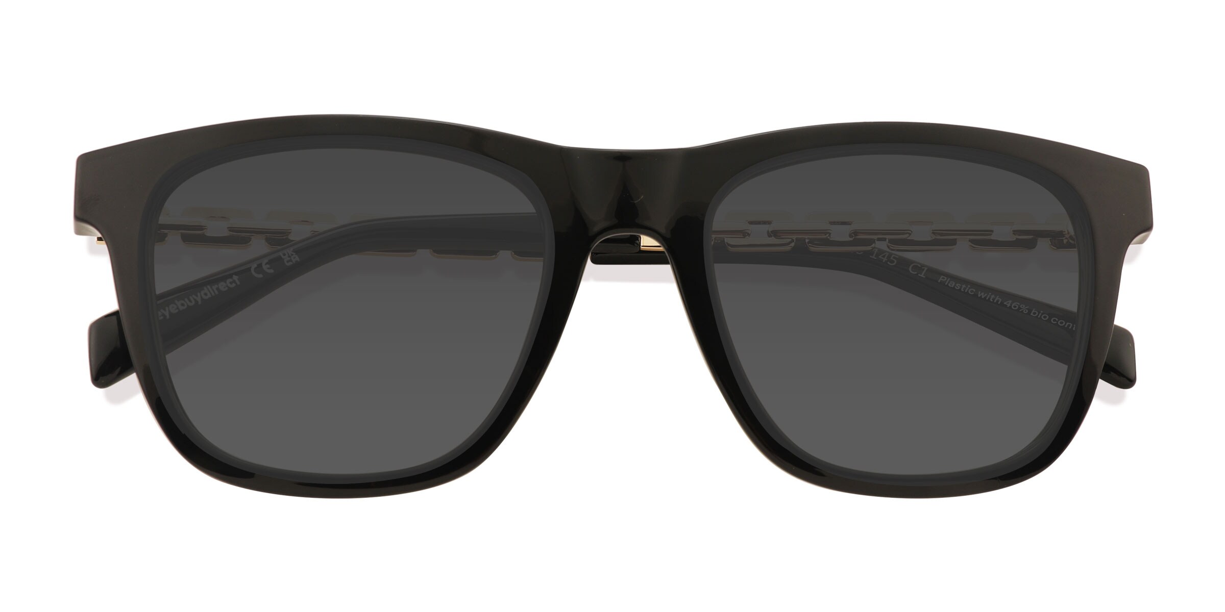 Unisex s square Black Eco Friendly,Metal,Plastic Prescription sunglasses - Eyebuydirect s Radcliffe