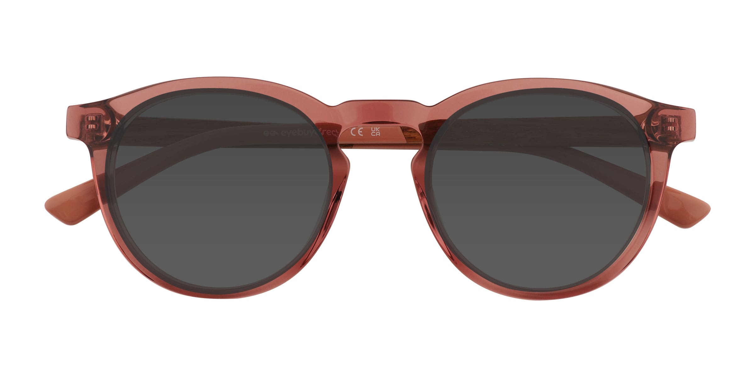 Blackwood - Round Clear Pink Frame Sunglasses For Women |