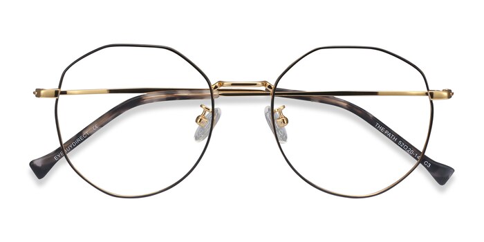 Black Golden The Path -  Lightweight Titanium Eyeglasses