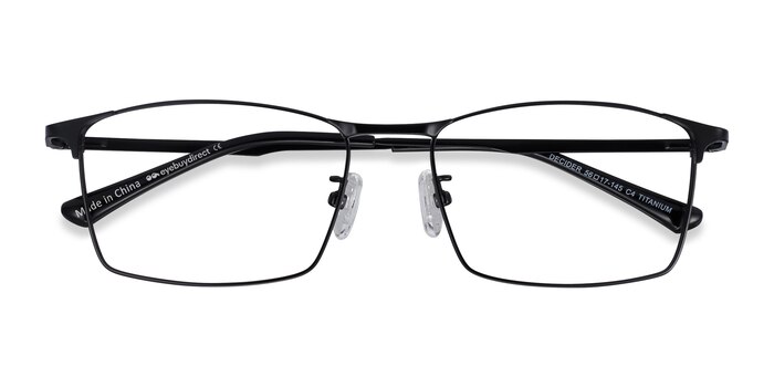 Black Decider -  Lightweight Titanium Eyeglasses