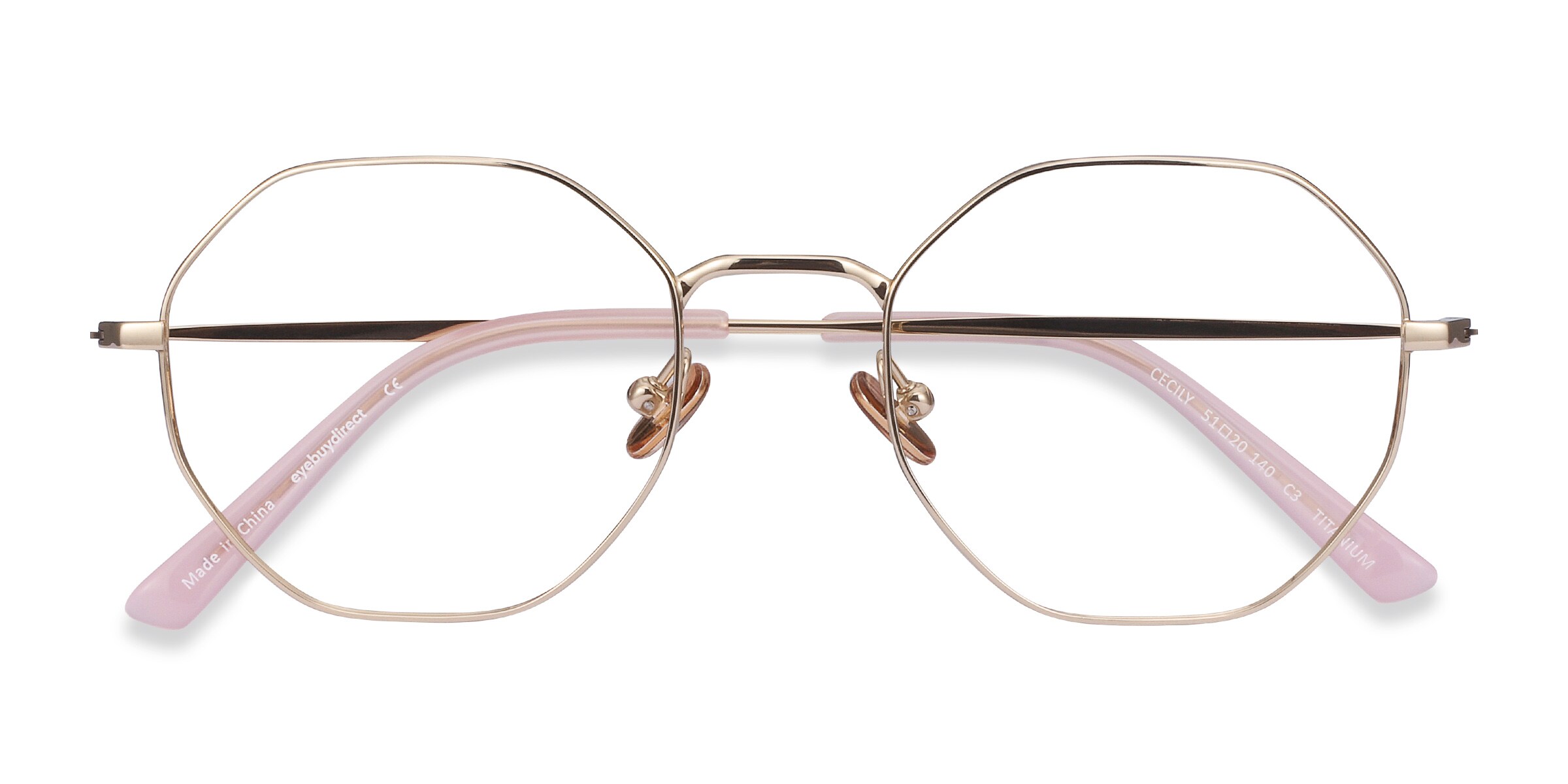 Cecily Geometric Gold Full Rim Eyeglasses Eyebuydirect