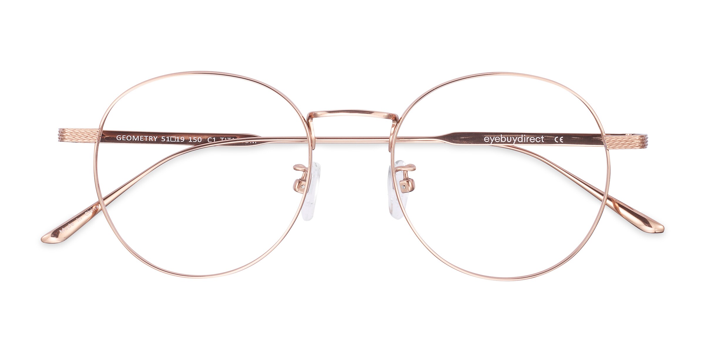 Geometry Round Rose Gold Full Rim Eyeglasses Eyebuydirect