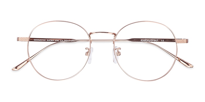 Rose Gold Geometry -  Lightweight Titanium Eyeglasses