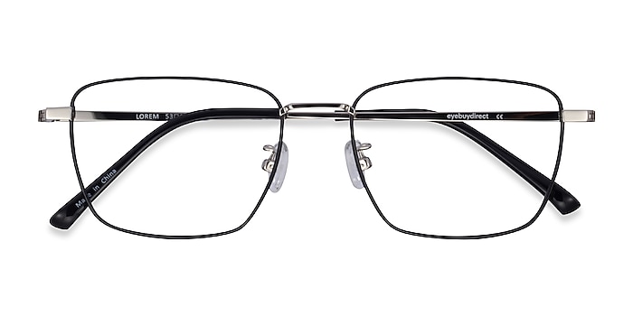 Black Silver Lorem -  Titanium Eyeglasses
