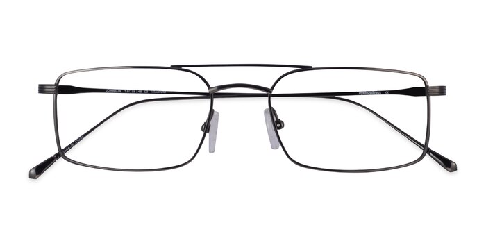 Johnson Aviator Dark Gunmetal Glasses for Men | EyeBuyDirect