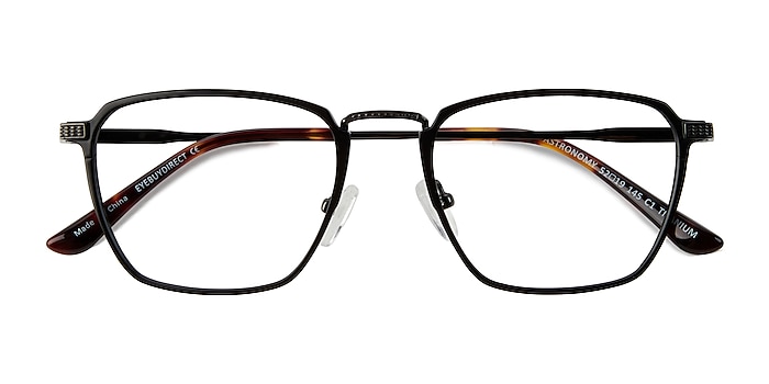 Matte Black Astronomy -  Titanium Eyeglasses