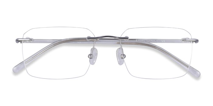 Silver Clear Nate -  Titanium Eyeglasses