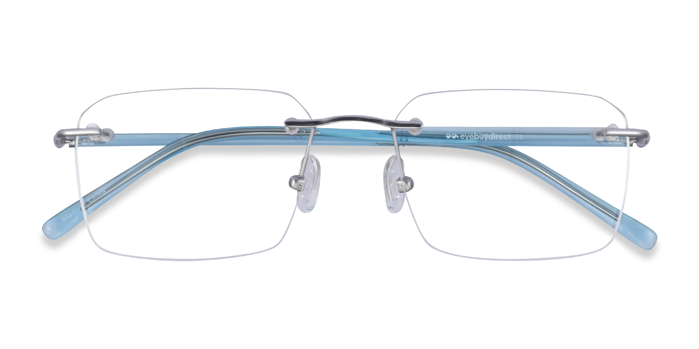 Unisex s rectangleTitanium Prescription eyeglasses - Eyebuydirect s Nate