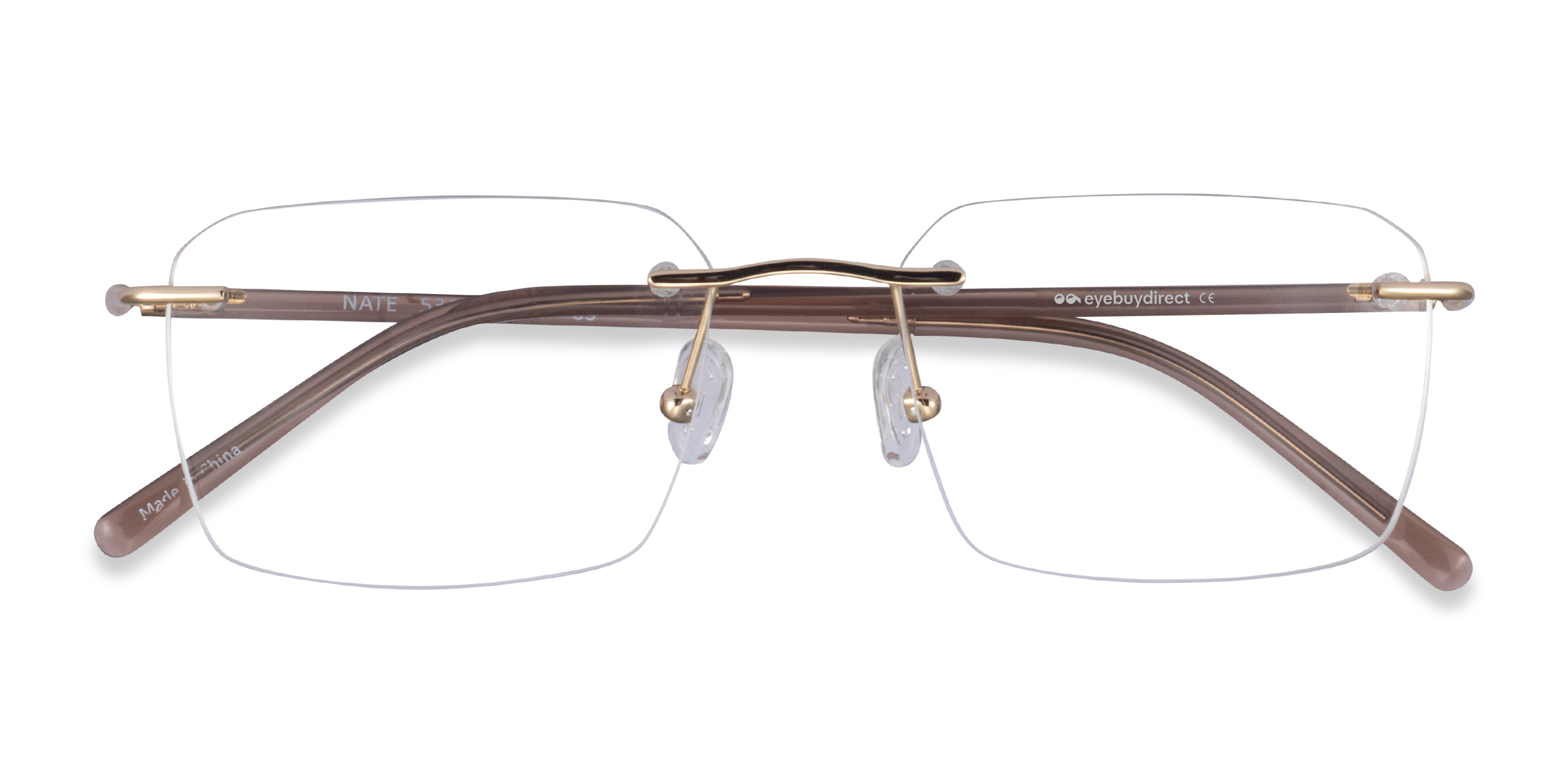 Unisex s rectangleTitanium Prescription eyeglasses - Eyebuydirect s Nate