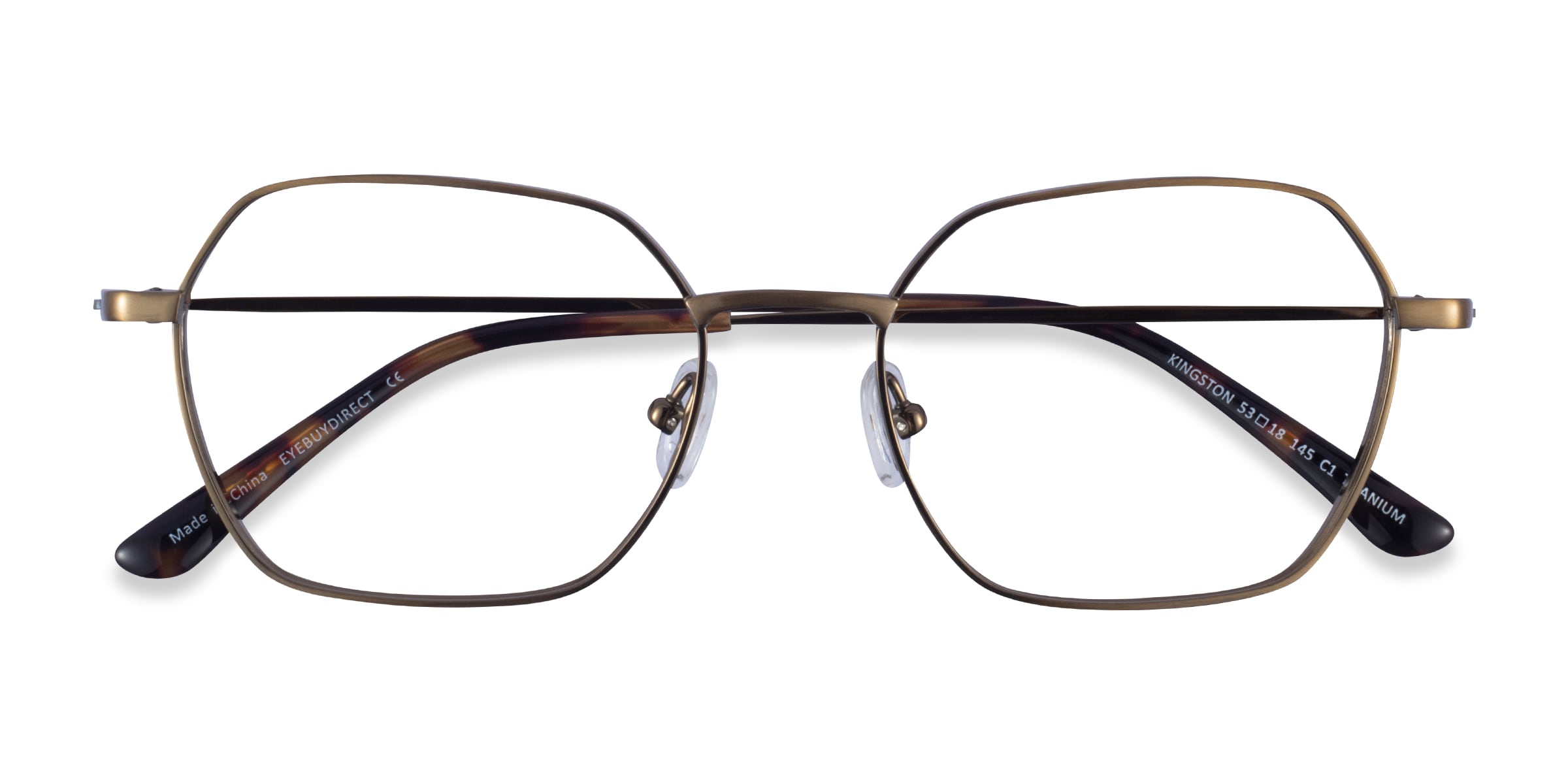 Unisex s geometric Bronze Titanium Prescription eyeglasses - Eyebuydirect s Kingston 215$