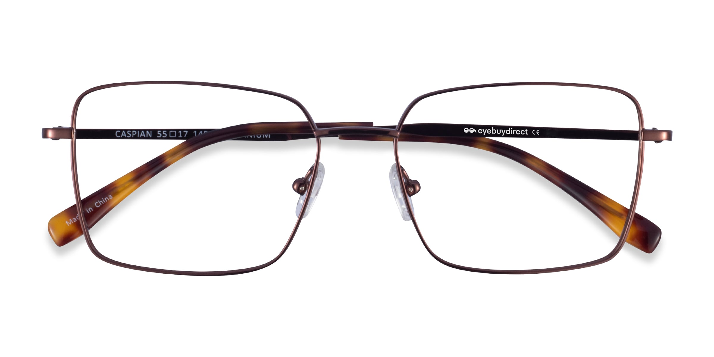 Male s rectangle Coffee Titanium Prescription eyeglasses - Eyebuydirect s Caspian 215$