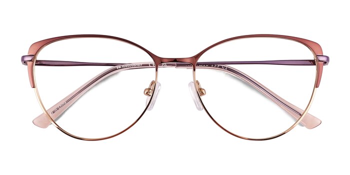 Shiny Light Brown Atlas -  Titanium Eyeglasses