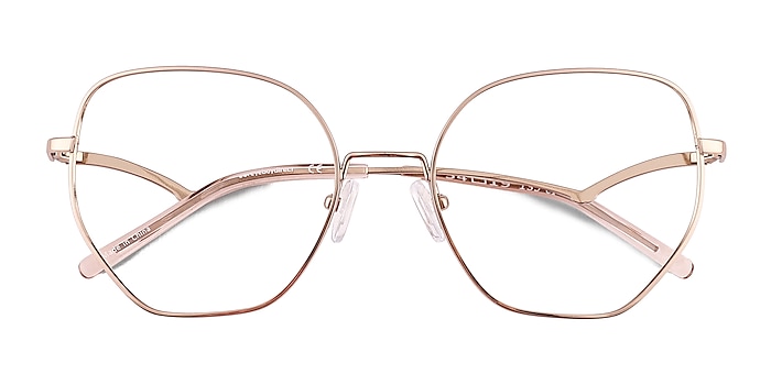 Shiny Rose Gold Leo -  Titanium Eyeglasses