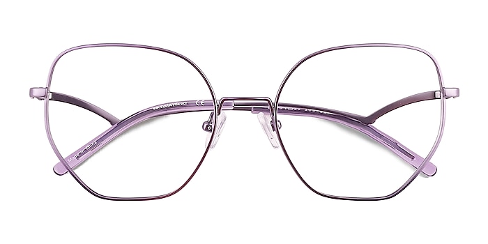 Semi Lavender Leo -  Titanium Eyeglasses