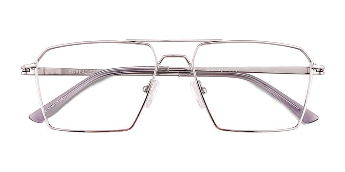 Shiny Silver Boreas -  Titanium Eyeglasses