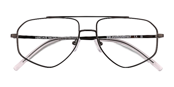 Shiny Black Hercules -  Titanium Eyeglasses