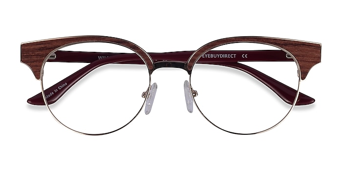 Gold Burgundy Wilderness -  Classic Acetate Eyeglasses