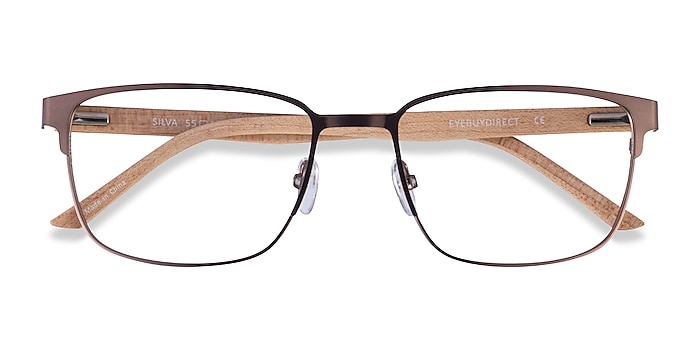 Bronze Silva -  Wood Texture Eyeglasses