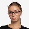 Esplanade Clip-On Clear Gray PlasticEyeglass Frames for Women from EyeBuyDirect