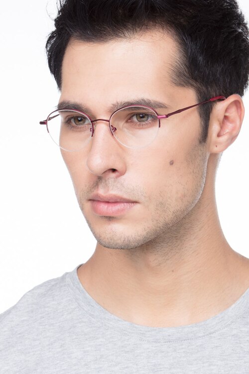 Opposition Rouge MétalMontures de lunettes de vue pour Hommes d'EyeBuyDirect