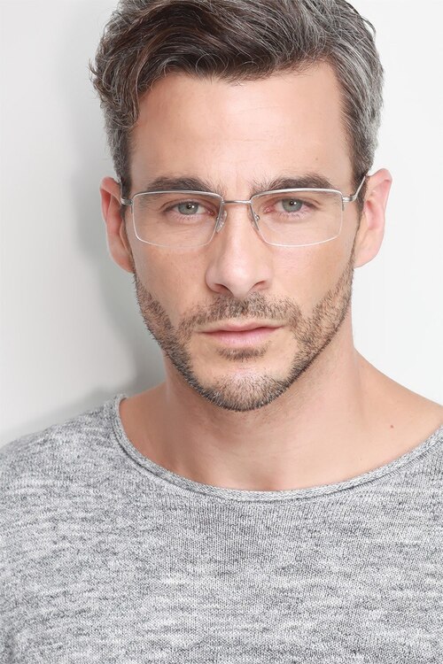 System Silver MetalEyeglass Frames for Men from EyeBuyDirect