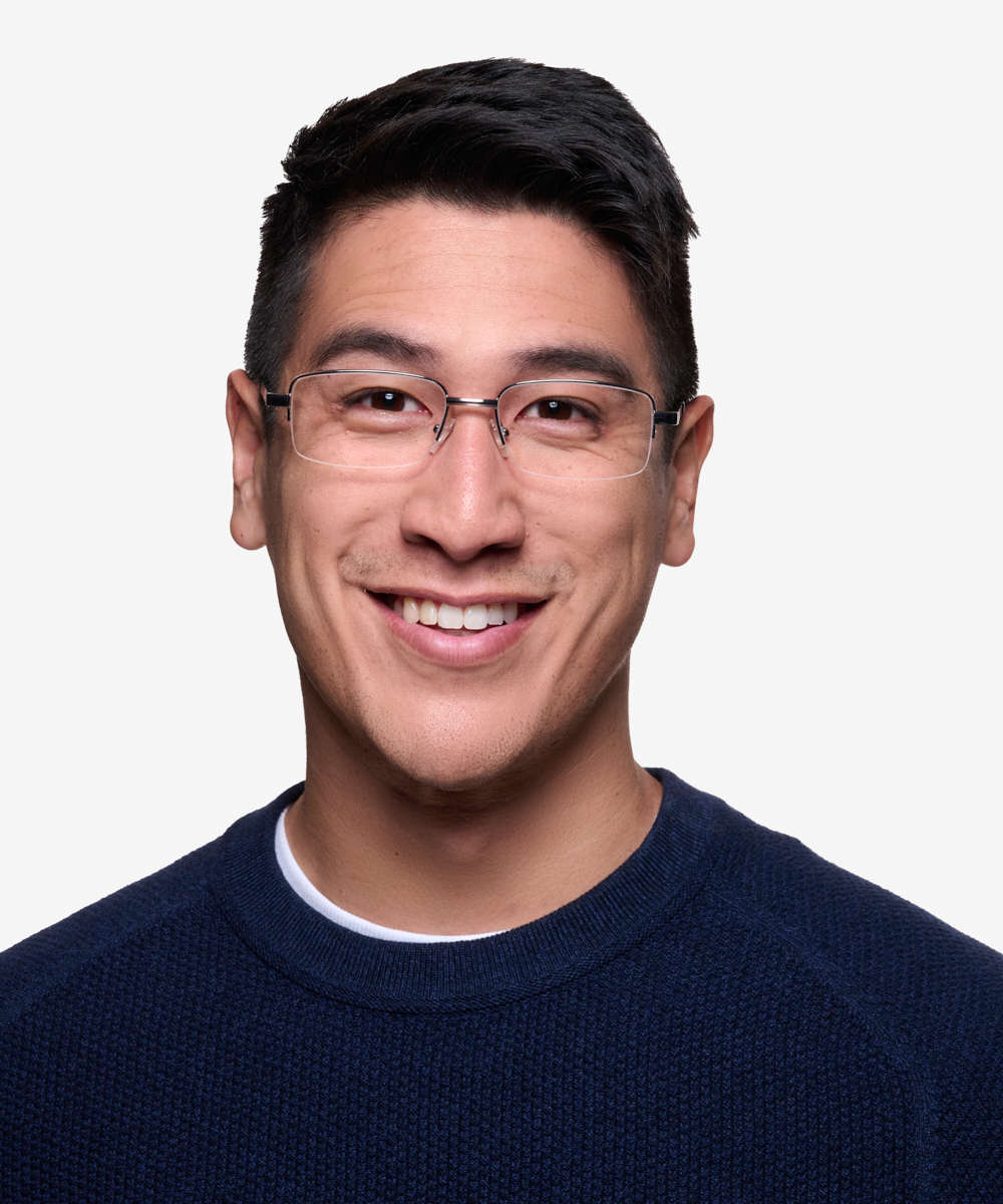 Axis Rectangle Gunmetal Glasses for Men Eyebuydirect