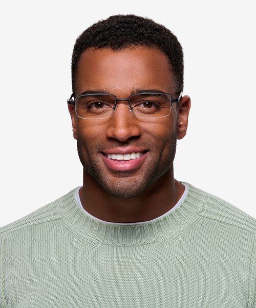 Axis Rectangle Black Glasses for Men